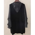 thumbnail image 2 of Women's V-Neck Sleeveless Pullover Sweater Vest Knit Cardigan Outwear High Low Tops with Pocket,Black,Large, 2 of 6