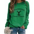 thumbnail image 1 of Women's Sweater Yellowstone Dutton Ranch Printed Tops Crew Neck Sweater, 1 of 1