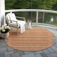 thumbnail image 6 of Addison Rugs Chantille Indoor/Outdoor Transitional Stripes Pewter Washable Round Rug, 8' x 8', 6 of 6