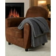 thumbnail image 1 of Fireside Solid Sherpa Throw 50 x 60, Gray, 50X60, 1 of 1