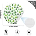 thumbnail image 4 of GZHJMY PVC Placemats 1PCS Christmas Cute Fir Trees Round Washable Anti-Skid Polyester Place Mats for Family Gathering, BBQ, Hotel Dinner Decoration 15.4in Table Mat, 4 of 7