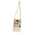 thumbnail image 1 of Bolso de hombro de mujer Salvador tejido bohemio hecho a mano con borla Beige, 1 of 7