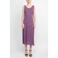 thumbnail image 4 of Connected Apparel Scoop Neck Sleeveless Multi Print String Tie Back Fit & Flare Rayon Dress-MAUVE / 14, 4 of 5