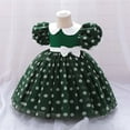 thumbnail image 6 of Toddlers Polka Dot Vintage Bow Dress Halloween Birthday Party Costume, 6 of 6