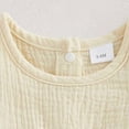 thumbnail image 5 of TAmten 3 Month Baby Girl Clothes Summer Clothes Newborn Outfit Ruffle Romper Infant Baby Dress Bow Solid Cute Outfits Girls(Light Yellow,3-6 Months), 5 of 8