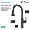 thumbnail image 5 of KRAUS Allyn Industrial Pull-Down Single Handle Kitchen Faucet in Matte Black, 5 of 7