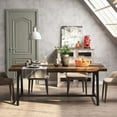 thumbnail image 3 of Dining Table for 8 People, 71 Inches Rectangular Wood Kitchen Table with Strong Metal Frame, 3 of 5
