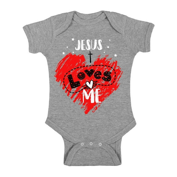 Baby Boy Shirts - Baby 6 - 12 - 18 24 Months - Jesus Loves Me Romper