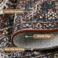 thumbnail image 6 of 6x9 Vintage Oriental Area Rug for living Room, Maroon Low Pile Stain Resistant Non-Slip Washable Rug for Bedroom with Distressed Medallion Pattern, 6 of 8