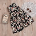 thumbnail image 3 of Mialoley Little Girls Summer Jumpsuit, Floral Round Neck Sleeveless Back Zip Jumpsuit, 3 of 8