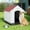 Red, variant on Plastic Dog House 32 inch Large Dog Houses for Small to Large Dogs, All Weather Indoor Outdoor Doghouse with Base Support for Winter Tough Durable House