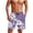 Purple Hibiscus, variant on Yuyamidu Camo Swim Trunks for Men Buthing Suit Quick Dry Board Shorts with Pockets Lightweight Swimwear Bathing Suits for Pool Surf Summer Vacation Man S