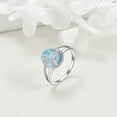 thumbnail image 4 of Larimar Filigree Band Ring Sterling Silver Gemstone Stones Jewelry Gift for Women 7 Size, 4 of 6
