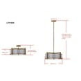 thumbnail image 5 of Safavieh Orb 21 in. Dia Drum Adjustable Pendant Light, Antique Gold, 5 of 6