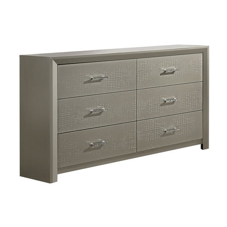 Crocodile Texture Base - 6 Drawer Dresser Crocodile Texture