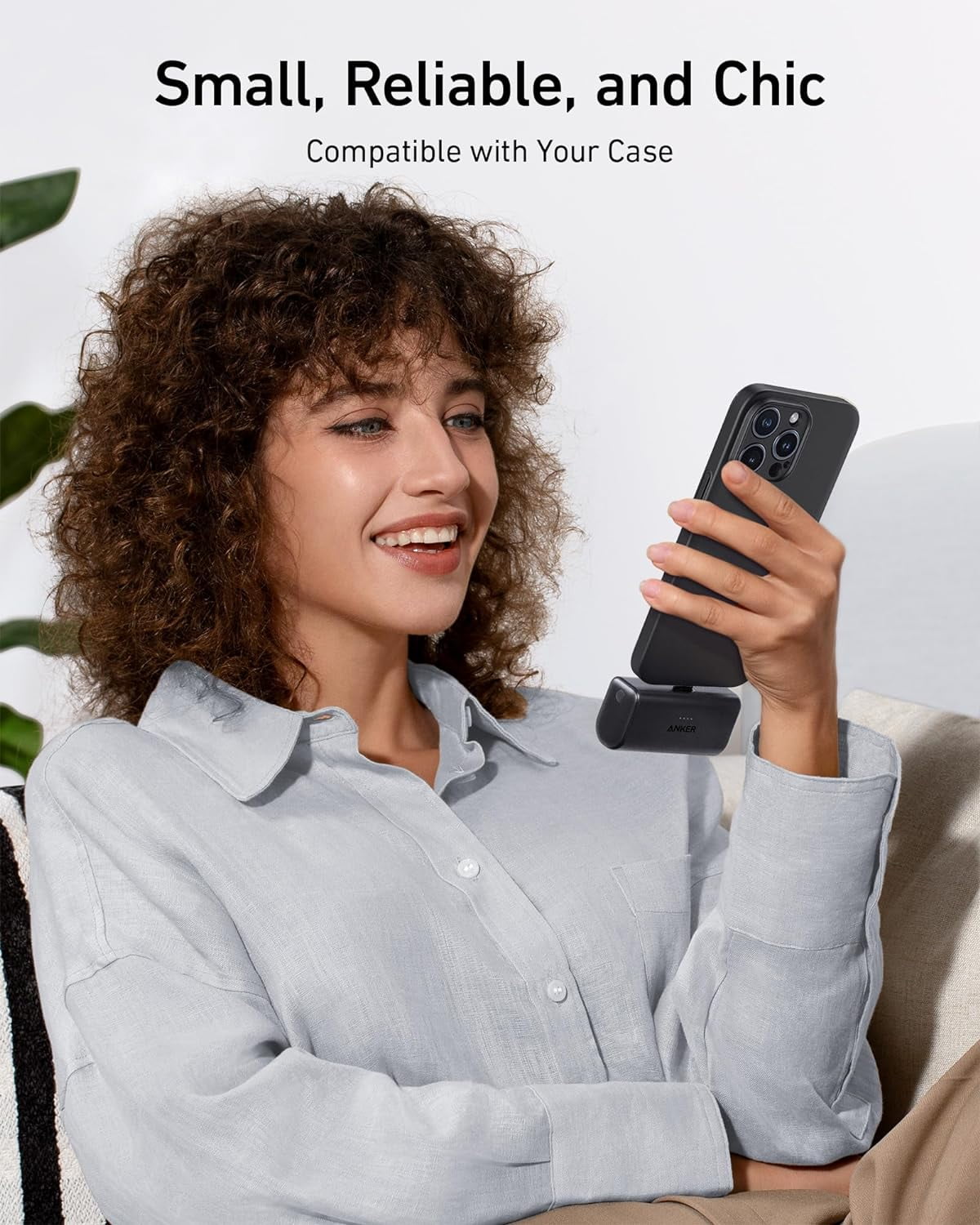 Anker iPhone 17 Portable Charger, Nano Power Bank with Built-in USB C Connector, 5,000mAh Portable Charger 22.5W, Compatible for iPhone 17 Series, Samsung S23 Series, iPad Pro/Air, AirPods, and More
