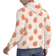 thumbnail image 6 of Wukai Orange Peach Print Men Hoodies Fleece Sweatshirts Long Sleeve Sweaters Pullover Fall Outfits Winter Clothes-Small, 6 of 7