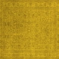 thumbnail image 1 of Ahgly Company Indoor Square Oriental Yellow Industrial Area Rugs, 3' Square, 1 of 4