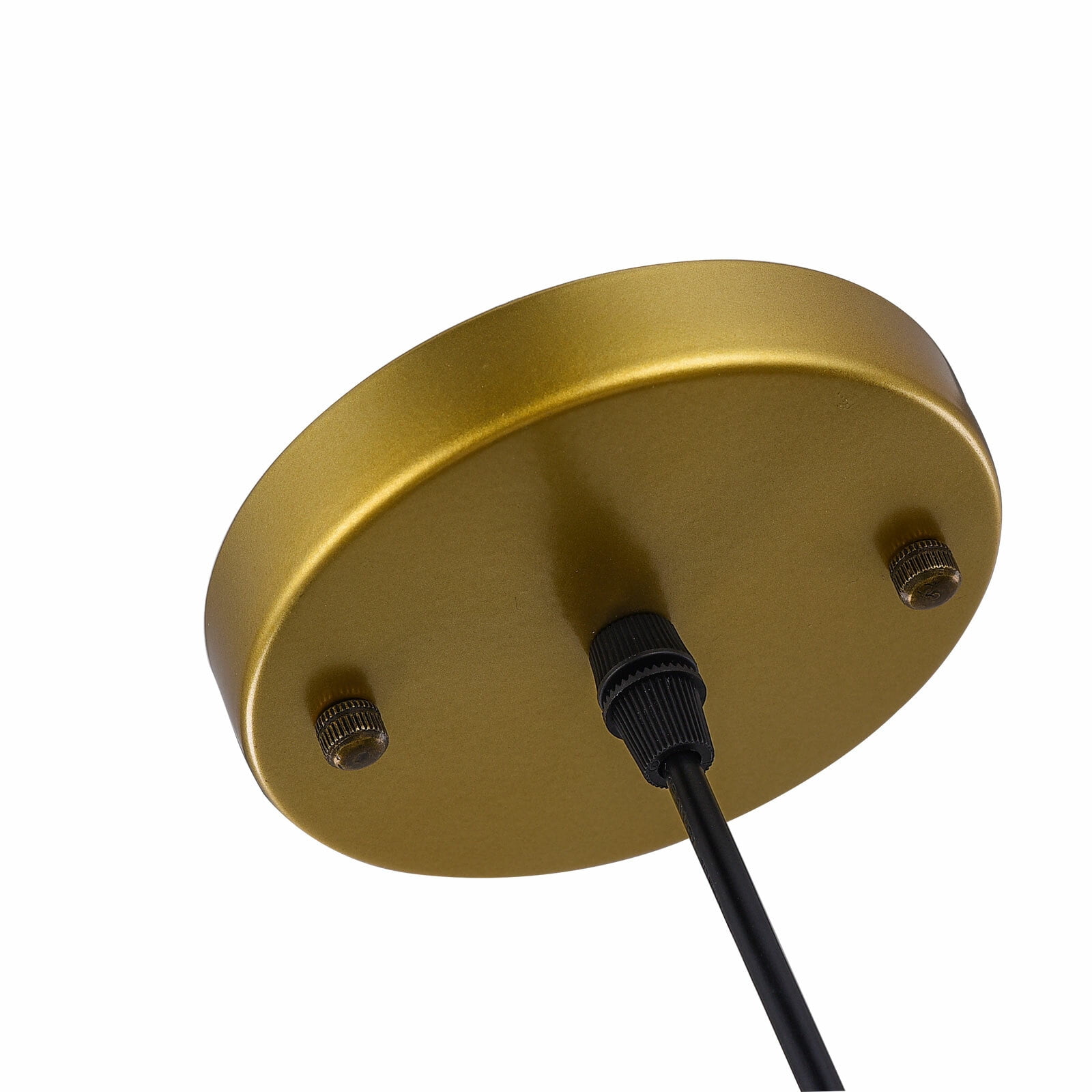 Modern Gold Pendant Light Fixture Hanging Ceiling Kitchen Island Metal Cage Lamp 110-120V 40W 7.87*9.44in for Living Rooms, Kitchens, Hallways