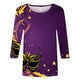 thumbnail image 2 of TaTaai Carnival Women's Casual Print Round Neck 3/4 Sleeve T-Shirt Loose Top Gift, 2 of 5