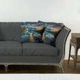 thumbnail image 7 of Ambesonne Lake Throw Pillow Cover 2 Pack, Wooden Pier Dramatic Night, 18", Coral Dark Turquoise, 7 of 7