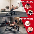 thumbnail image 2 of Barbell Rack,Blacksmith Adjustable Squat Rack with 12 Height & 6 Width Levels and 600 lbs Capacity,Black, 2 of 7