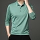 thumbnail image 4 of Blusa y camisa de manga larga con cuello vuelto para hombre, pijama deportivo para el hogar, camiseta de color liso, blusa deportiva de poliéster para hombre, 4 of 6