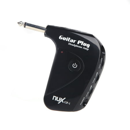 NUX GP-1 Electric Guitar Plug Mini Headphone Amp Built-in Distortion Effect Compact (Best Bass Guitar Headphone Amp)