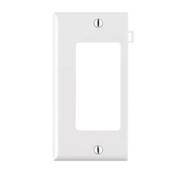 WALL PLATE 1G NYLON WHT