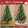 thumbnail image 4 of 30 Inch Christmas Tree Skirt – Velvet Plush Tree Mat, Soft Thickened Polyester with Red Ties, Single-Sided Printing, Available in 30in/36in/48in, Perfect for Holiday Xmas Tree Decoration, 4 of 7