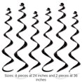thumbnail image 4 of Beistle Twirly Whirlys black Party Decoration (Case of 36), 4 of 6