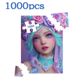 thumbnail image 2 of 1000pcs Large Adult Jigsaw Puzzle - Flowers And Beautiful Women Puzzle, 29.4*19.6 Inch Enormous Puzzle,  Suitable for Creative Fun with Family And Friends., 2 of 9