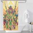 thumbnail image 3 of The Legend Of Zelda Shower Curtain Waterproof Polyester Fabric Bathroom Curtain Decorative Set with 12 Hooks, 3 of 7