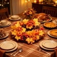 thumbnail image 6 of Bcylexb Fall Harvest Wreaths, 11.8" Maple Leaf Door Wreaths Artificial Autumn Wreath for Front Door Thanksgiving Wall Home Decor, 6 of 6