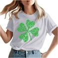 thumbnail image 4 of Ladies St Patricks Day Tops, Short Sleeve T Shirt Women, Round Neck Tee Shirts Women's Lover Love St. Patrick's Day Printed T-Shirt Crewneck Short Sleeved Blouse Tops, 4 of 7