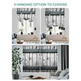 thumbnail image 4 of Grey Wood Grain Tie Up Curtains for Windows 63 Inch Length Balloon Curtains Kitchen Adjustable Balloon Window Shade Country Vintage Barn Door Rustic Lodge Tie Up Bathroom Curtain Window 52"x63", 4 of 6