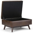 thumbnail image 3 of Atlin Designs Ottomane de Table Basse en Similicuir Brun de Style Mi-Siècle, 3 of 6