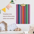 thumbnail image 7 of Coolnut Mexican Serape Blanket Stripes Clipboard, Acrylic Standard A4 Letter Size Clip Board with Low Profile Clip for Office, Classroom, Doctor, Nurse and Teacher Gifts, 7 of 7