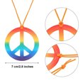 thumbnail image 3 of YUTIPGER Exquisite 60s 70s Rainbow Peace Sign Pendant Earrings Necklace Jewelry Set Party Favors Jewelry Ornaments for Halloween, 3 of 11