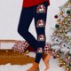 thumbnail image 1 of WILLBEST Leggings de Entrenamiento de Cintura Alta Para Mujer, Pantalones de Yoga Suaves y Elásticos Con Estampado Navideño, Diseño de Bloques de Color Para Fitness y Running. Mediana, 1 of 4