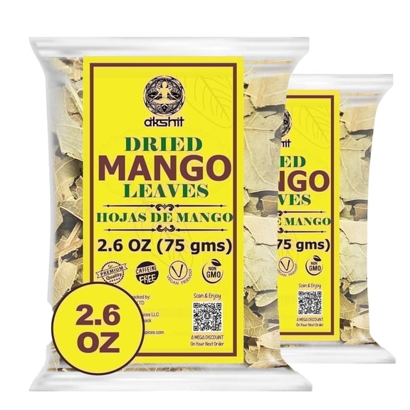 Akshit Dried Mango Leaves, 100% Natural Mango Leaf Tea, Non-GMO, Herbal Loose Tea, 5.2oz
