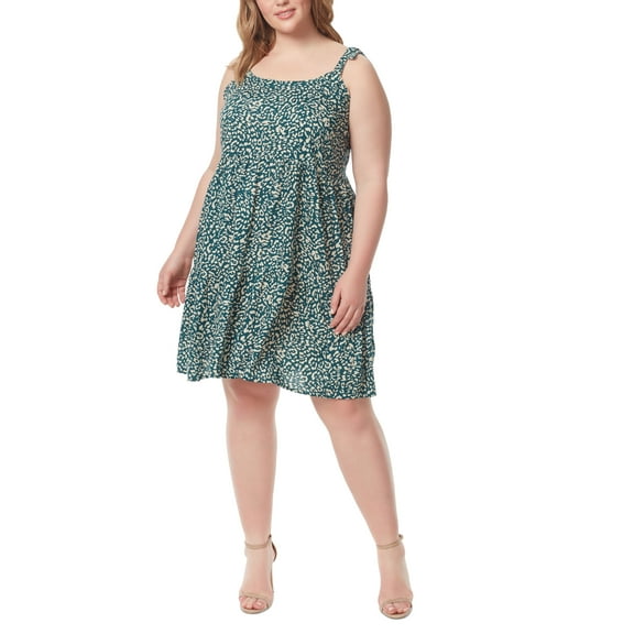 Jessica Simpson Trendy Plus Size Tamaryn Dress Wild Side 3X