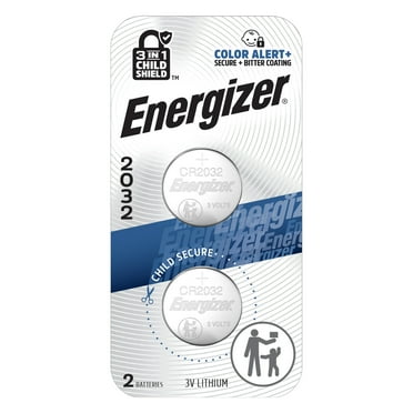 Energizer 2032 Batteries (2 Pack), 3V Lithium Coin Batteries
