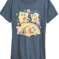 thumbnail image 3 of Spongebob Squarepants - Cute Face Rainbow - Women's Short Sleeve Graphic T-Shirt, 3 of 6
