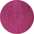 thumbnail image 1 of Ahgly Company Indoor Round Abstract Purple Contemporary Area Rugs, 4' Round, 1 of 4