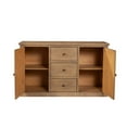 thumbnail image 4 of Tess 60 Inch Sideboard Buffet Cabinet Console, 3 Drawers, 2 Doors, Brown, 4 of 5