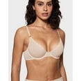 thumbnail image 5 of Women's Cosnufy Sheer Balconette Bra Demi Unlined Plunge Mesh See Through Sexy Bras Underwire, 5 of 6