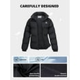 thumbnail image 3 of CAMEL Womens Winter Outerwear Coats Warm Cotton Jacket Fashion Parkas Casual Lightweight Jackets Black, 3 of 11