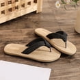thumbnail image 5 of Women's Braided Strap Flat Flip Flops Open Toe Casual Summer Footwear Black 40, 5 of 9