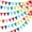 Multi Color, variant on 42 Pieces Colorful Pennant Banner Flag Orange Red Green Bunting Triangle Banner for Classroom School Carnival Birthdays Garland Outdoor Events Party Hanging Decorations
